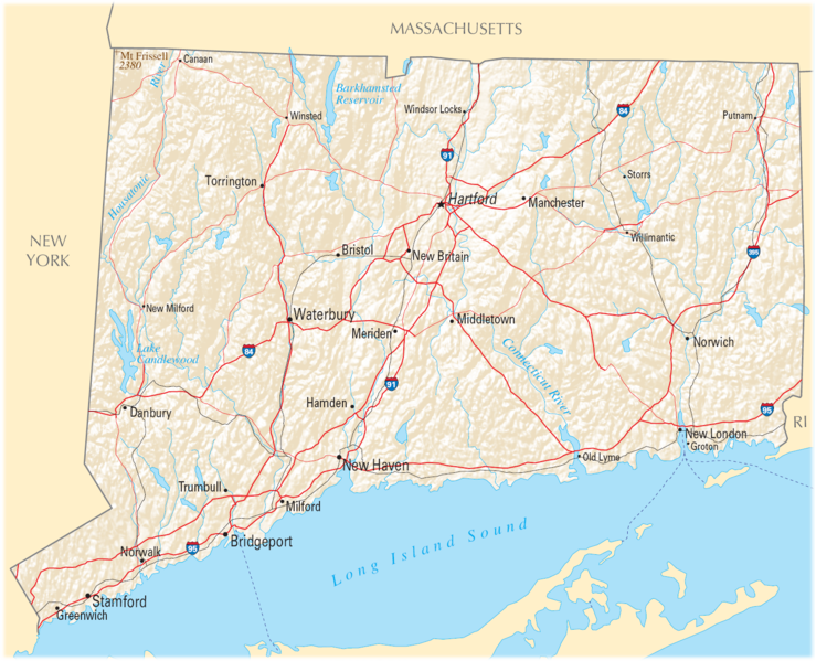 map of connecticut-candlewoodlakerealestate